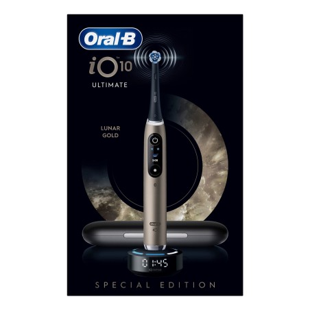 Oral-B iO Series 10 Ultimate Lunar Gold Limited Edition Electric Toothbrush - Unmatched Cleaning & Luxury Performance!